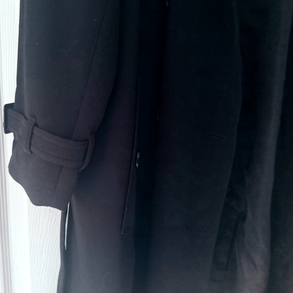 Linea by Louis Dell'Olio black trench coat size 18 W. See video and pics! - Picture 6 of 8